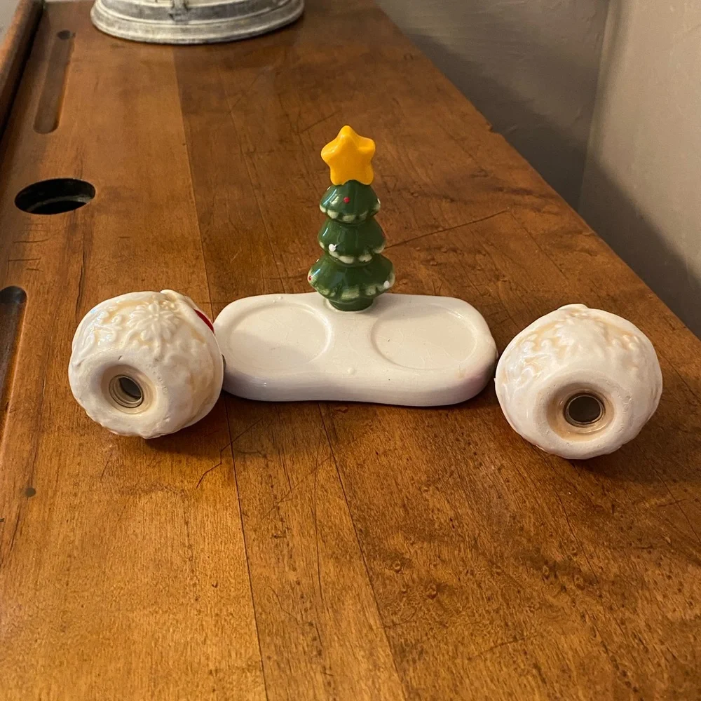 Santa and Tree Holiday Salt and Pepper Shaker Set